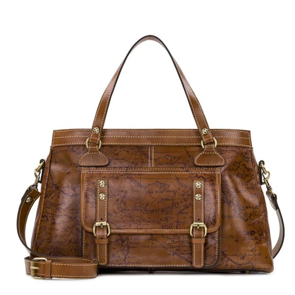 Patricia Nash Handbags - Patricia Nash Cannes Satchel Signature Map Purse